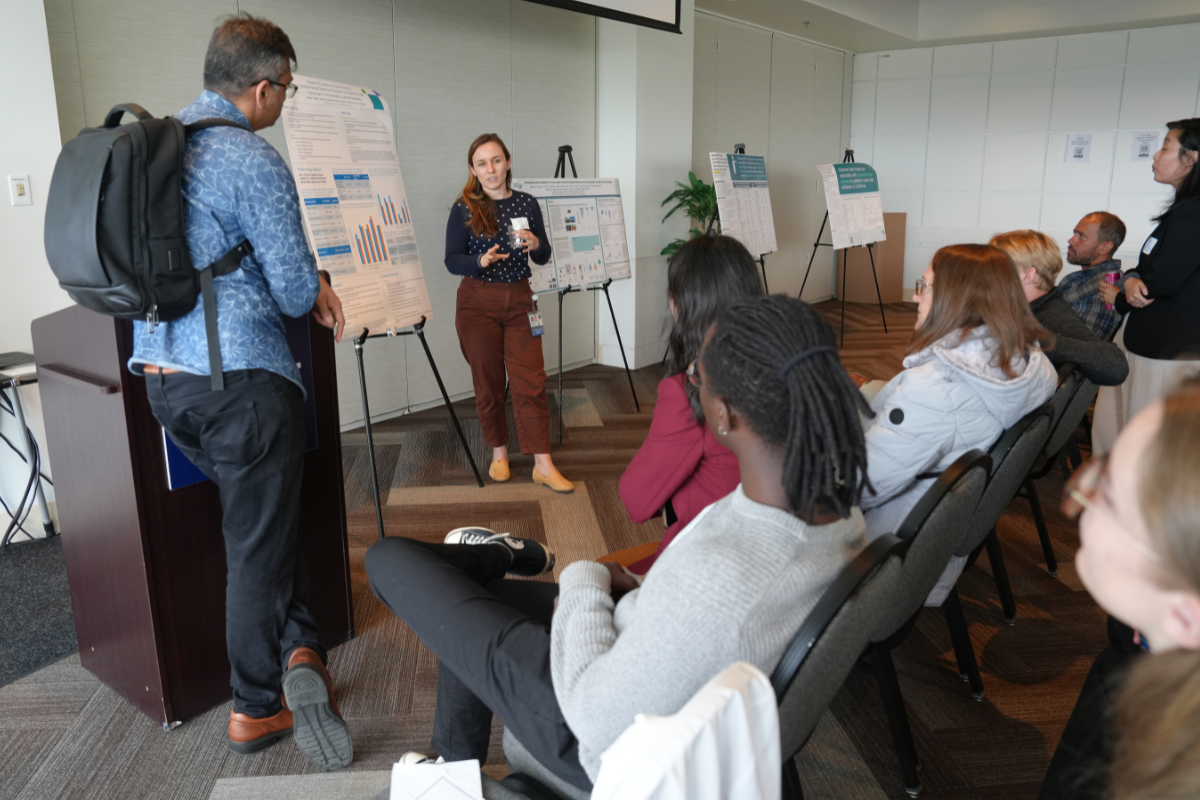 Presenting research during the Spring Inquiry Symposium