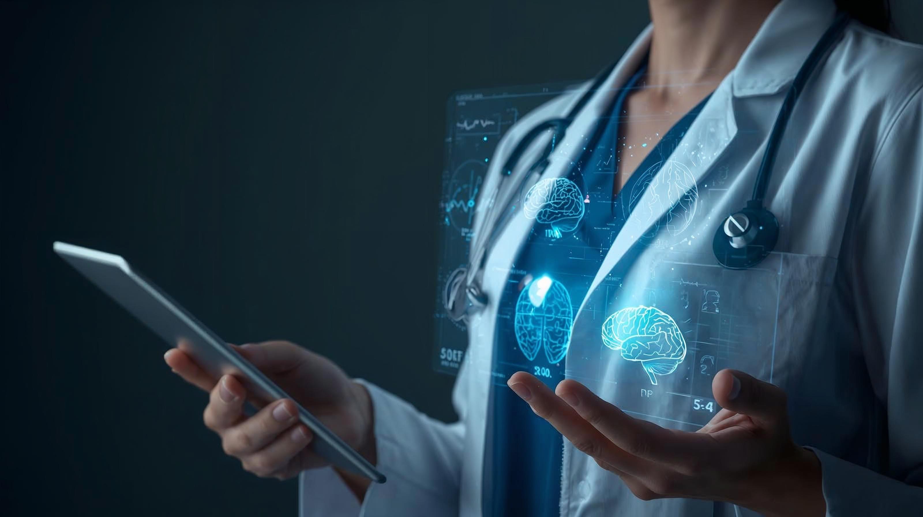 Doctor holding a tablet