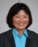 headshot of asian women with shoulder length black hair