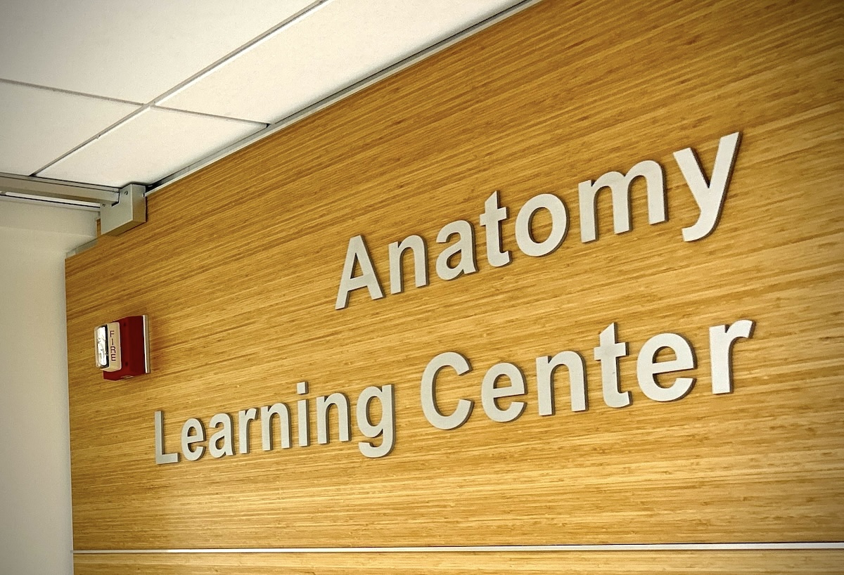 Anatomy Learning Center entrance sign