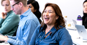 image of faculty learners at a table session.