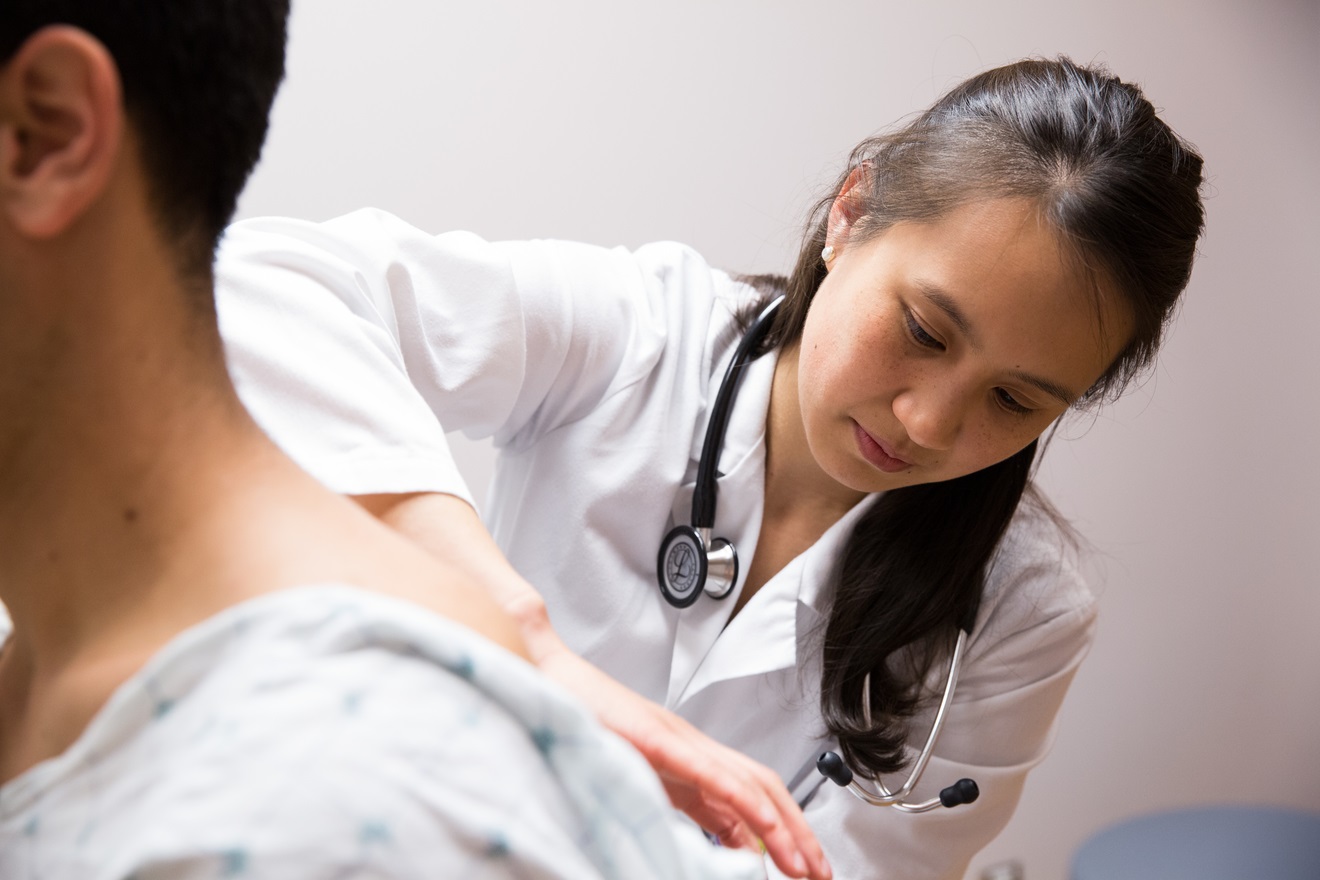UCSF medical student in the clinic