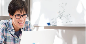image of a learner using a laptop