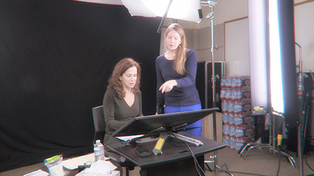 in the video studio