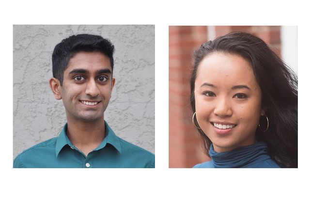 Raj Fadadu, left, and Bernadette Lim