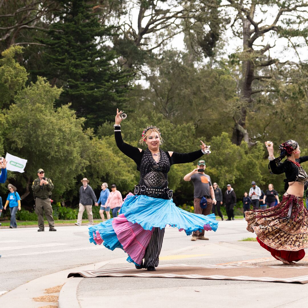 woman dancing on AIDS Walk day in GG Park